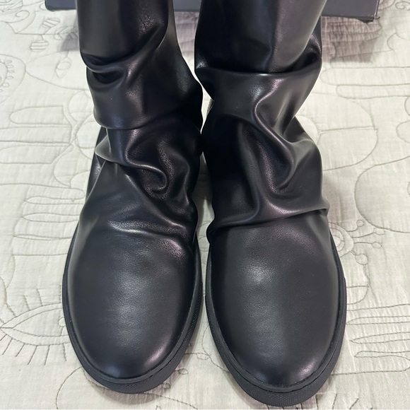 NIB Nicholas K Vidal Hybrid Sneaker Boots 38 US7 Black Leather Futuristic Ruched - Picture 6 of 11